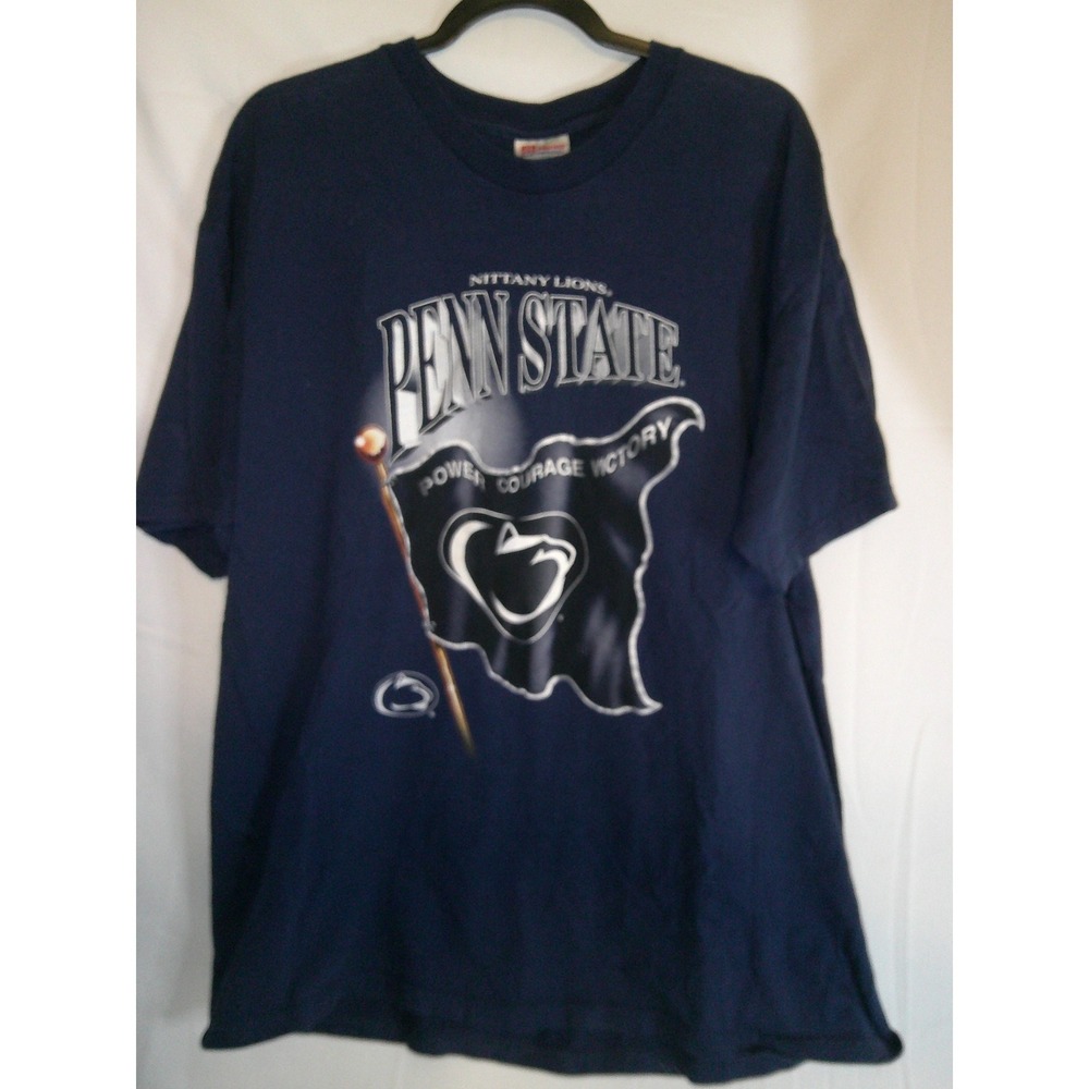 Rare Vintage Penn State Nittany Lions T-Shirt Hanes Heavyweight Adult‎ XL Blue